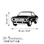 Wallity Zidna dekoracija Chevrolet Camaro SS, 60 x 33 cm, Crna