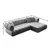 Atelier del Sofa Ugaona garnitura na razvlačenje Petra Right, 280 x 170 x 90 cm, Siva