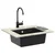 Umivaonik Crna 530 x 460 mm 80% kvarc i 20% smola