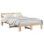 vidaXL posteljni okvir z naslonom 140x190 cm Trden borov les