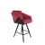 VISOKA STOLICA siva, crna, bordo drvo, metal, tekstil