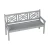 eoshop Lesena vrtna klop, siva, 150 cm, FABLA