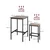 Songmics Set barske mize, jedilna miza z 2 stoli, 60x60x90 cm, rjava, črna