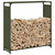 Stalak za drva za ogrjev Maslinasto zelena 90x28x90 cm