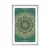 Plakat s paspartujem Mandala na turkiznem ozadju - 30x45 silver