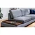 Atelier del Sofa Ugaona garnitura Tulip 97x80x313cm Tamnosiva
