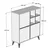 Hanah Home Komoda Pulse 100x115x30cm Belo-Žuta