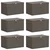 Kutija za spremanje 6 pcs Antracit 55 x 35 x 32 cm