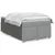 Vidaxl Box spring postelja z vzmetnico svetlo siva 120x200 cm blago