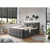 MID.YOU POSTELJA BOXSPRING 160 cm  x 200 cm , tekstil, leseni material antracit