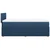 vidaXL Box spring postelja z vzmetnico modra 90x200 cm blago