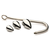Master Series Anal Hook Trainer Anal Hook with 3 Plugs Silver