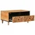 vidaXL Klubska miza Rjava 80 x 54 x 40 cm Masiven les manga