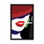 Plakat ženska s klobukom v pop art stilu - 30x45 silver