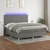 Vidaxl Box spring postelja z vzmetnico LED temno siva 160x200 cm blago