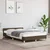 Vidaxl Posteljni okvir brez vzmetnice temno rjava 120x190 cm blago