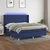 Vidaxl Box spring postelja z vzmetnico LED modra 160x200 cm blago