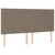 Vidaxl LED posteljno vzglavje taupe 180x5x118/128 cm blago