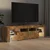 TV ormarić s LED svjetlima boja dimljenog hrasta 140x36,5x40 cm