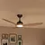 Philips-LED (prigušiva) plafonski ventilator OLAS LED/24W/230V, prečnik 132 cm, crna/smeđa + daljinski upravljač
