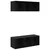 Set TV komoda Zidne 2 pcs Crni hrast 37 x 37 x 107 cm