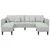 Sofa 3 pcs Svijetlo siva 250 x 188 x 76 cm Baršun
