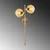 Opviq Zidna lampa Benek-15-14424, 35x25x72cm, IP20, Zlatna boje