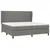 Vidaxl Box spring postelja z vzmetnico temno siva 200x200 cm blago