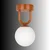 Opviq luster Loop-20455-B, 1 × E27, braon