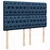 Vidaxl Box spring postelja z vzmetnico modra 140x200 cm blago