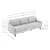ATELIER DEL SOFA Sofa sa 3 sedišta Robin Extra 3 Night Blue Walnut