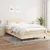 Vidaxl Box spring postelja z vzmetnico krem 120x190 cm blago