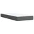Vidaxl Box spring postelja z vzmetnico temno siva 90x190 cm blago