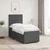 vidaXL Postelja boxspring z vzmetnico Temno siva 80 x 200 cm Blago