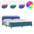 LED Box Spring Krevet Tamno plava 200 x 200 cm Baršun