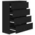 Komoda crni hrast 80x35x99 cm od konstruiranog drva