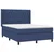 Vidaxl Box spring postelja z vzmetnico modra 140x200 cm blago