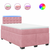 VIDAXL Box spring postelja z vzmetnico roza 120x200 cm žamet