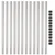 Stup za ogradu 12 pcs Srebrno 120 cm