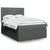Vidaxl Box spring postelja z vzmetnico temno siva 160x200 cm blago
