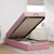 Okvir kreveta s madracem 2 pcs Ružičasta Baršun