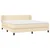 Vidaxl Box spring postelja z vzmetnico krem 160x200 cm blago