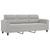 3-dijelni set sofa s jastucima svjetlosivi od mikrovlakana