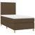 Krevet box spring s madracem LED tamnosmeđi 90x200 cm tkanina
