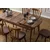 HANAH HOME Set Trpezarijski sto i 6 stolica Fergana Brown