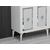 HANAH HOME Komoda Nora belo/srebrna