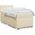 VIDAXL Box spring postelja z vzmetnico krem 80x200 cm blago
