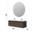 Skye Decor Set kupatilskog ormarića sa umivaonikom i ogledalom, 2 dela, Braon