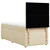Vidaxl Box spring postelja z vzmetnico krem 80x200 cm blago