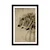 Plakat s paspartujem vrtnice v vazi v sepia varianti - 30x45 white